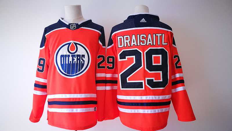 Edmonton Oilers #29 Leon Draisaitl Orange Adidas Stitched Jersey