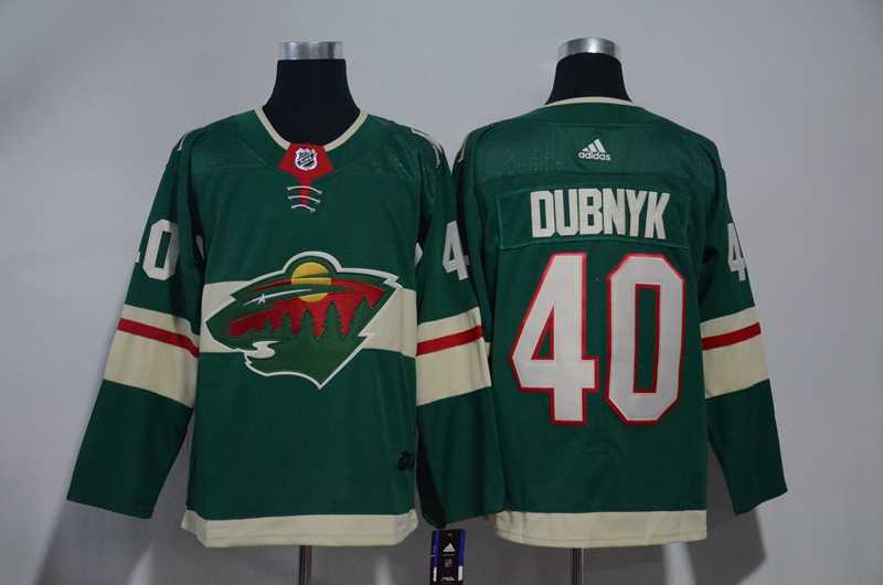 Minnesota Wild #40 Devan Dubnyk Green Adidas Stitched Jersey
