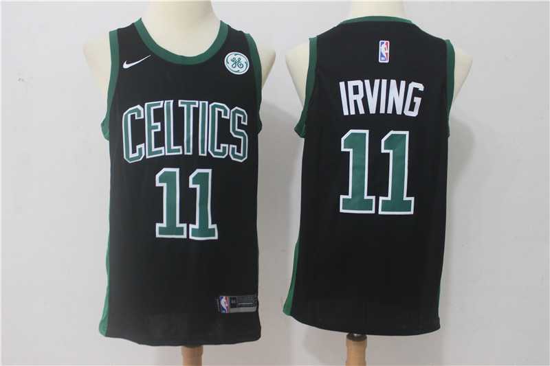 Nike Boston Celtics #11 Kyrie Irving Black Swingman Stitched NBA Jersey
