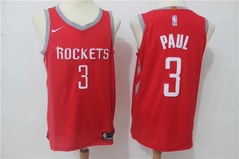 Nike Houston Rockets #3 Chris Paul Red Authentic Stitched NBA Jersey