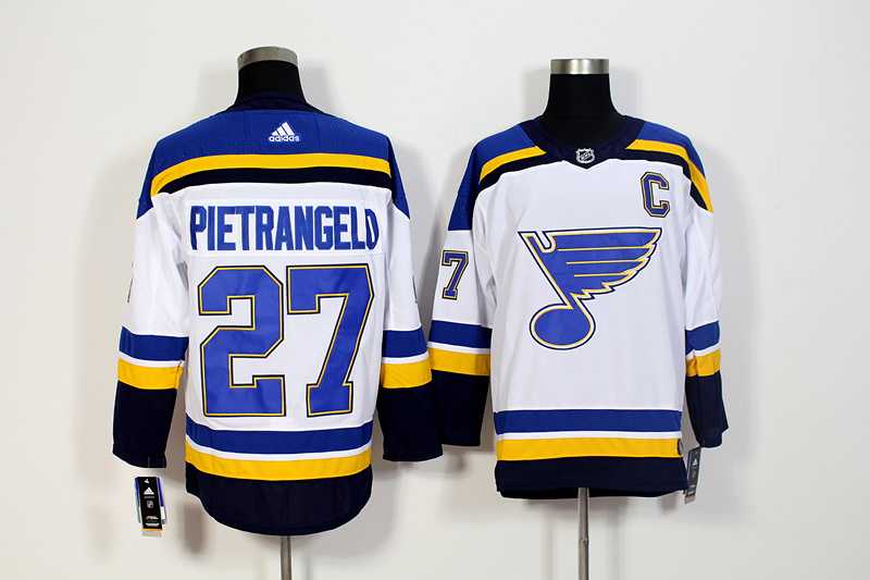 St. Louis Blues #27 Alex Pietrangelo White Adidas Stitched Jersey