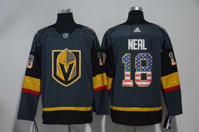 Vegas Golden Knights #18 James Neal Gray USA Flag Adidas Stitched Jersey