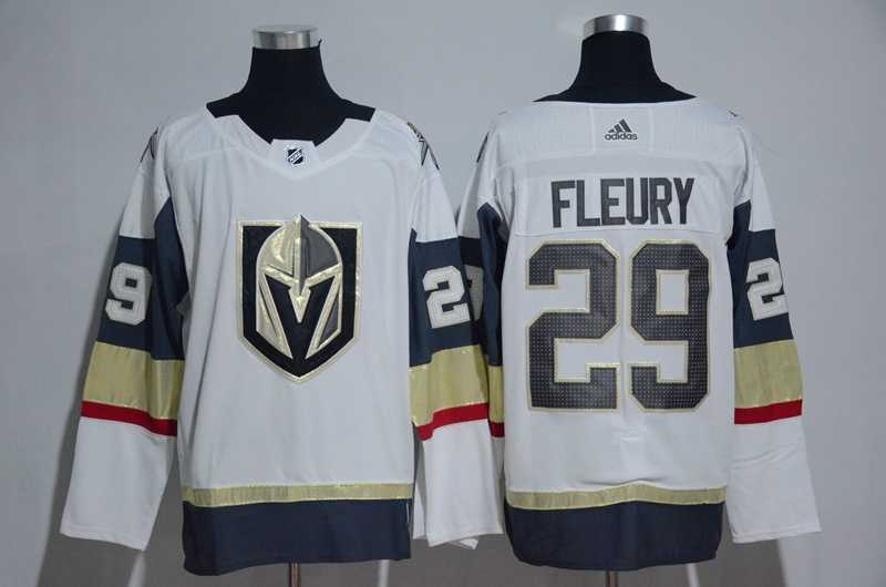 Vegas Golden Knights #29 Marc Andre Fleury White Adidas Stitched Jersey