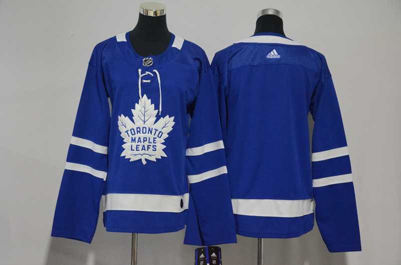 Women Toronto Maple Leafs Blank Blue Adidas Jersey
