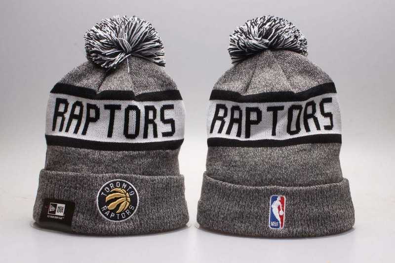 Raptors Team Logo Gray Knit Hat YPMY