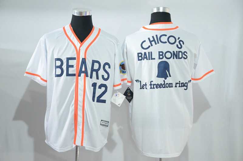 Bad News Bears #12 1976 Chico's Bail Bonds White Stitched Movie Jersey