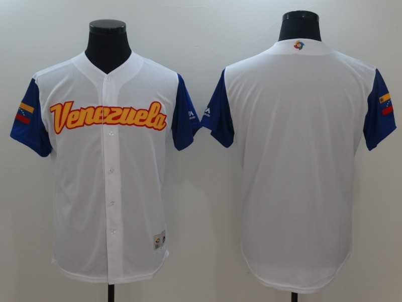 Men's Venezuela Baseball Majestic White 2017 World Baseball Classic Team Stitched Jersey