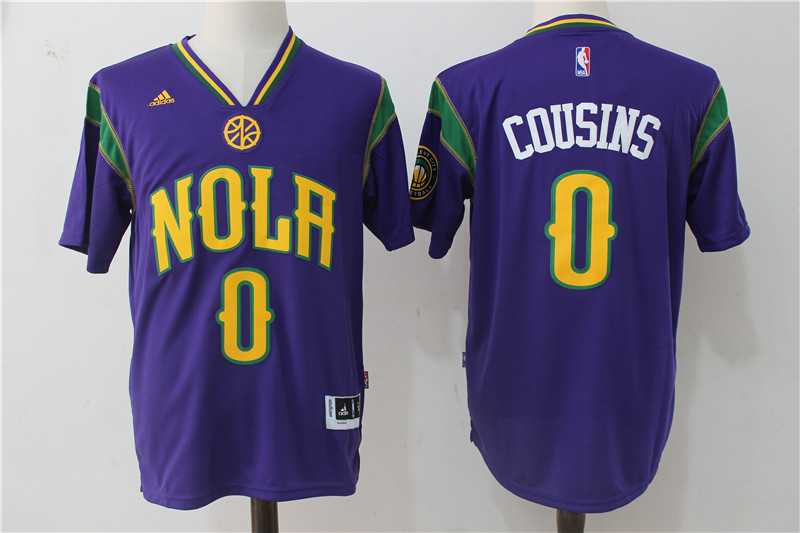 New Orleans Pelicans #0 DeMarcus Cousins Purple Pride Swingman Stitched Jersey