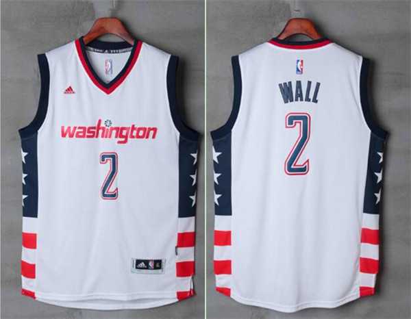 Washington Wizards #2 John Wall White Swingman Stitched Jersey