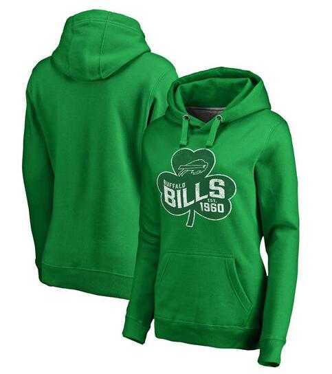 Women Buffalo Bills Pro Line by Fanatics Branded St. Patrick's Day Paddy's Pride Pullover Hoodie Kelly Green FengYun