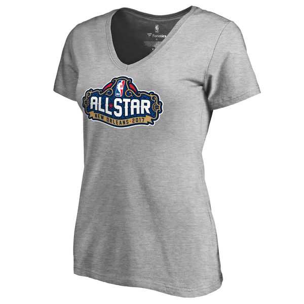 Women NBA Gray 2017 All-Star Game Primary Logo T-Shirt FengYun