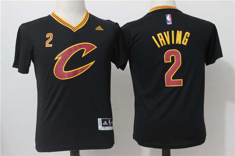 Youth Cleveland Cavaliers #2 Kyrie Irving Black Pride Swingman Jersey