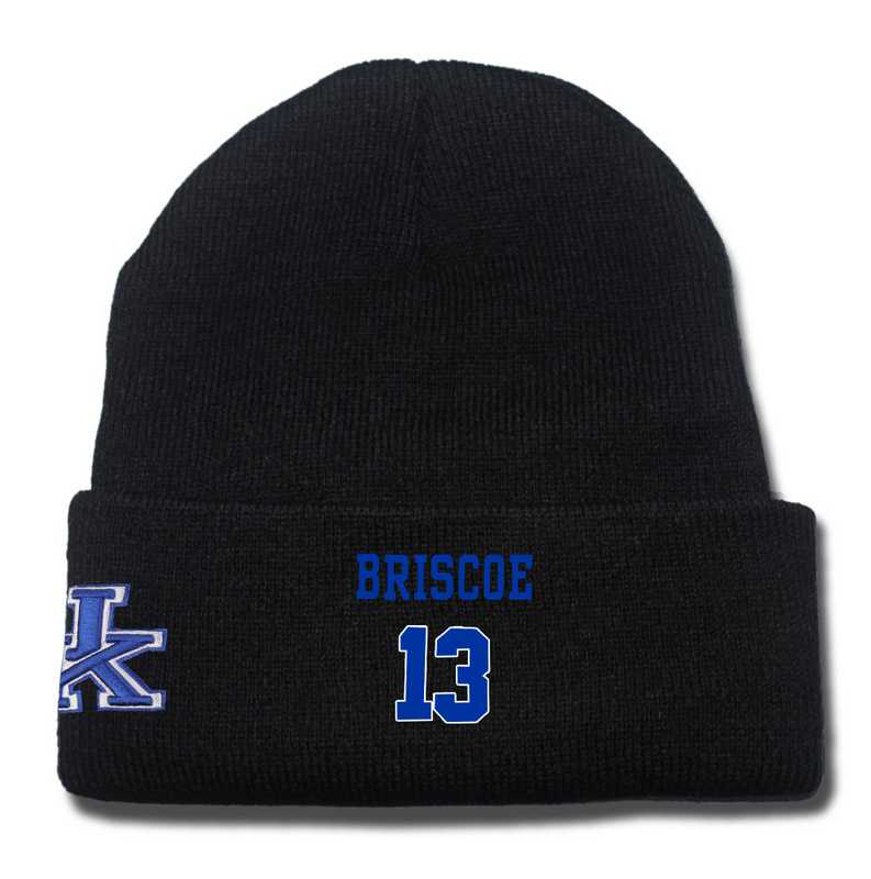 Kentucky Wildcats #13 Isaiah Briscoe Black College Basketball Knit Hat
