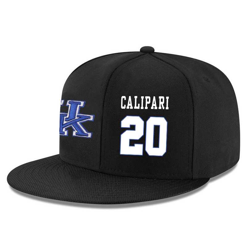Kentucky Wildcats #20 Brad Calipari Black Adjustable Hat
