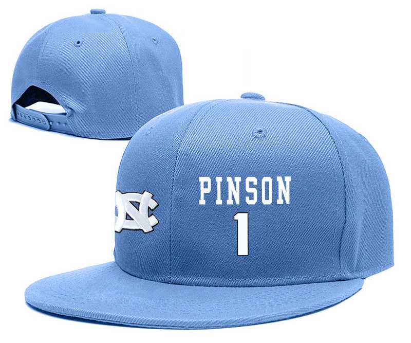 North Carolina Tar Heels #1 Theo Pinson Blue College Basketball Adjustable Hat