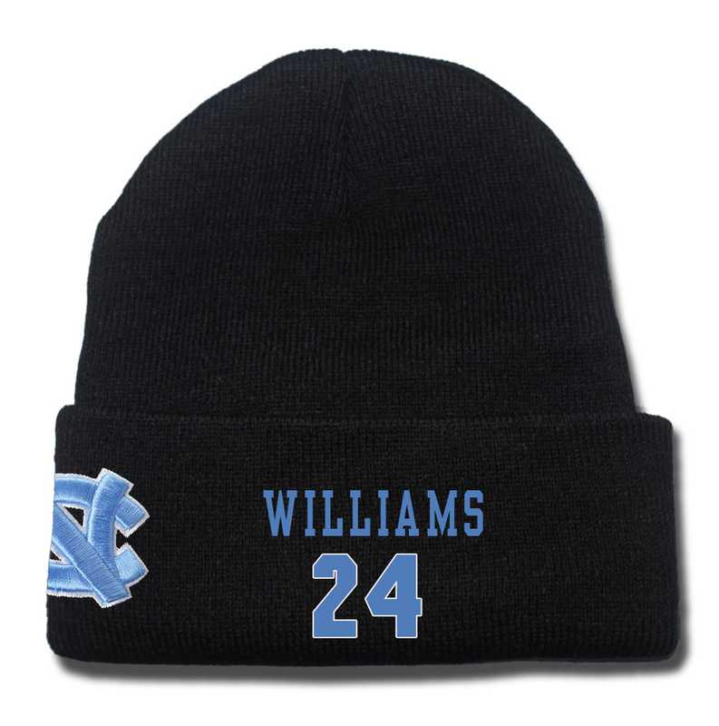 North Carolina Tar Heels #24 Kenny Williams Black College Basketball Knit Hat