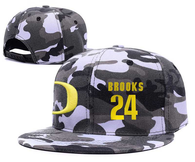Oregon Ducks #24 Dillon Brooks Gray Camo College Basketball Adjustable Hat