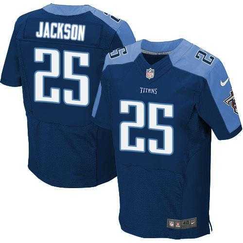 Nike Tennessee Titans #25 Adoree Jackson Navy Blue Team Color Elite Jersey DingZhi