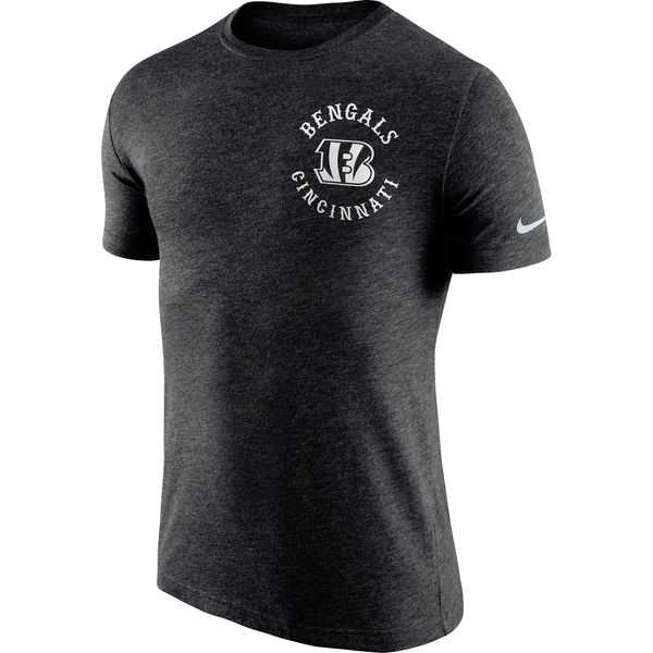 Men's Cincinnati Bengals Nike Black Helmet Tri Blend T-Shirt FengYun