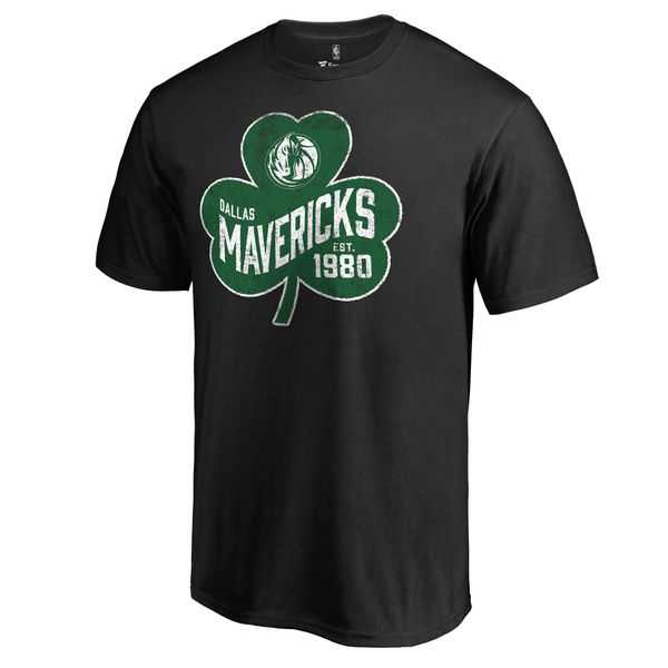 Men's Dallas Mavericks Fanatics Branded Black Big & Tall St. Patrick's Day Paddy's Pride T-Shirt FengYun
