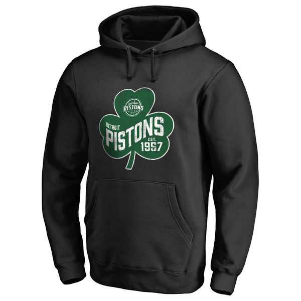 Men's Detroit Pistons Fanatics Branded Black Big & Tall St. Patrick's Day Paddy's Pride Pullover Hoodie FengYun