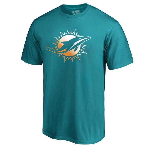 Men's Miami Dolphins Pro Line by Fanatics Branded Aqua Big & Tall Gradient Logo T-Shirt FengYun