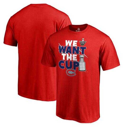 Men's Montreal Canadiens Fanatics Branded 2017 NHL Stanley Cup Playoffs Participant Blue Line Big & Tall T Shirt Red FengYun