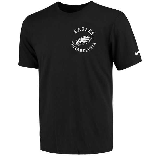Men's Philadelphia Eagles Nike Black Helmet Tri Blend T-Shirt FengYun