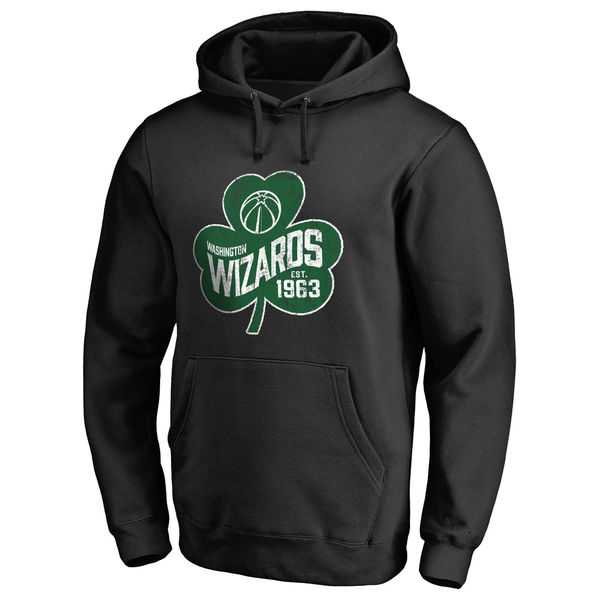 Men's Washington Wizards Fanatics Branded Black Big & Tall St. Patrick's Day Paddy's Pride Pullover Hoodie FengYun