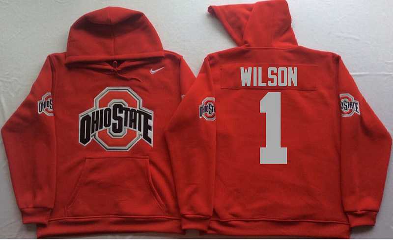 Ohio State Buckeyes #1 Dontre Wilson Red Men's Pullover Stitched Hoodie