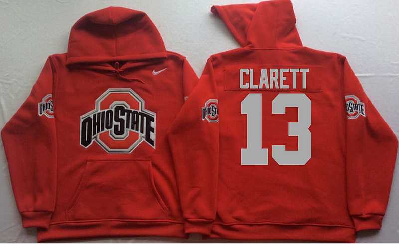 Ohio State Buckeyes #13 Maurice Clarett Red Men's Pullover Stitched Hoodie