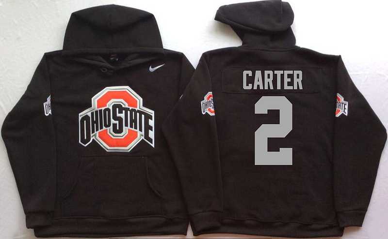 Ohio State Buckeyes #2 Chris Carter Black Men's Pullover Stitched Hoodie