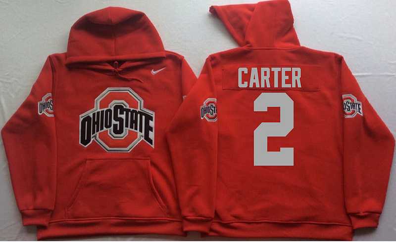 Ohio State Buckeyes #2 Chris Carter Red Men's Pullover Stitched Hoodie