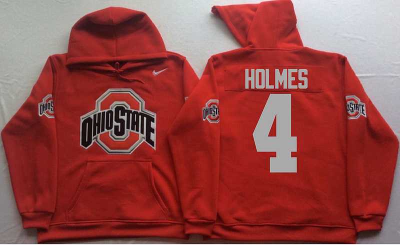 Ohio State Buckeyes #4 Santonio Holmes Men's Pullover Stitched Hoodie