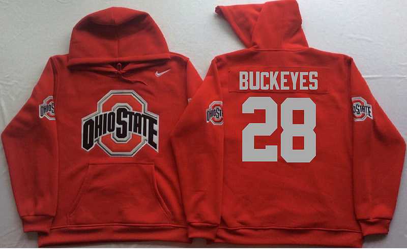 Ohio State Buckeyes #Buckeyes Red Men's Pullover Stitched Hoodie