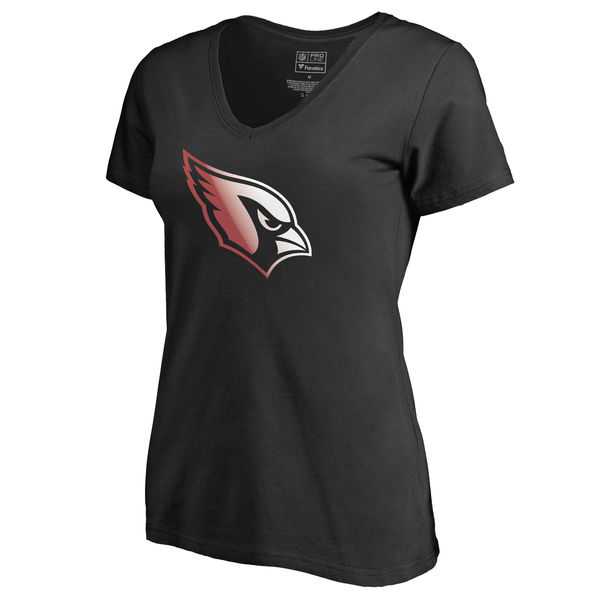 Women's Arizona Cardinals Pro Line by Fanatics Branded Black Big & Tall Gradient Logo T-Shirt FengYun