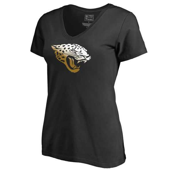 Women's Jacksonville Jaguars Pro Line by Fanatics Branded Black Big & Tall Gradient Logo T-Shirt FengYun