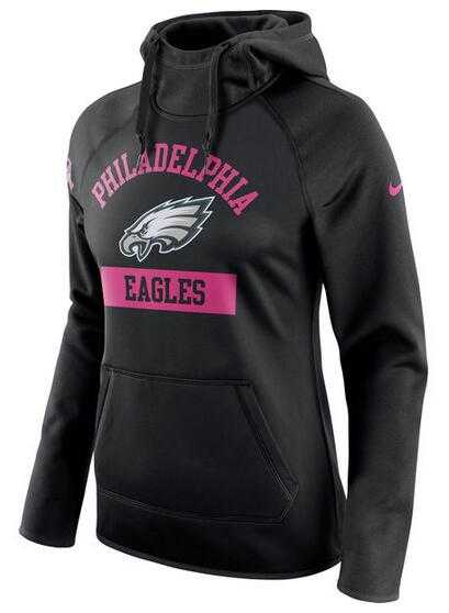 Women's Philadelphia Eagles Nike Breast Cancer Awareness Circuit Performance Pullover Hoodie - Black FengYun