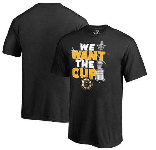 Youth Boston Bruins Fanatics Branded 2017 NHL Stanley Cup Playoffs Participant Blue Line T-Shirt - Black FengYun