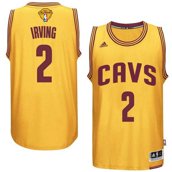 Cleveland Cavaliers #2 Kyrie Irvin Gold 2017 NBA Finals Swingman Jersey
