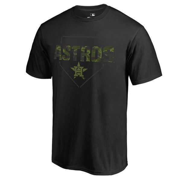 Men's Houston Astros Fanatics Branded Black Big & Tall Memorial Camo T-shirt FengYun