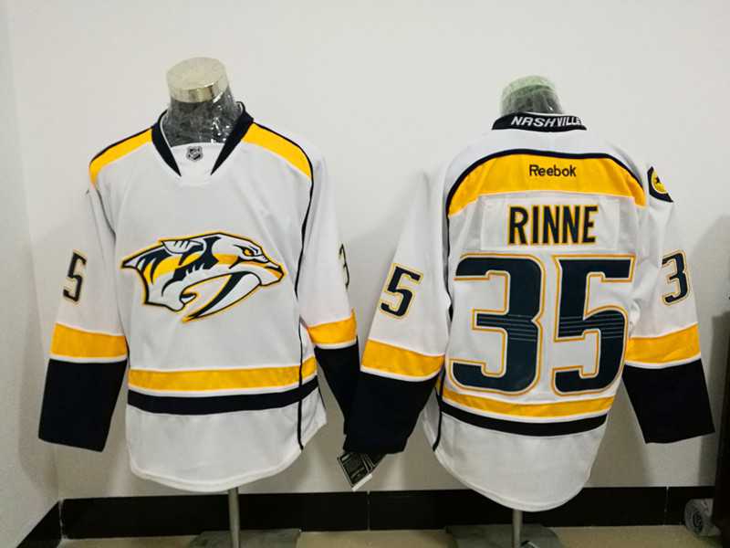 Nashville Predators #35 Pekka Rinne White Stitched NHL Jersey