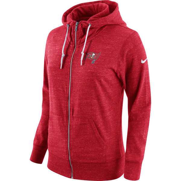 Women's Nike Buccaneers Fresh Logo Red Full Zip Hoodie
