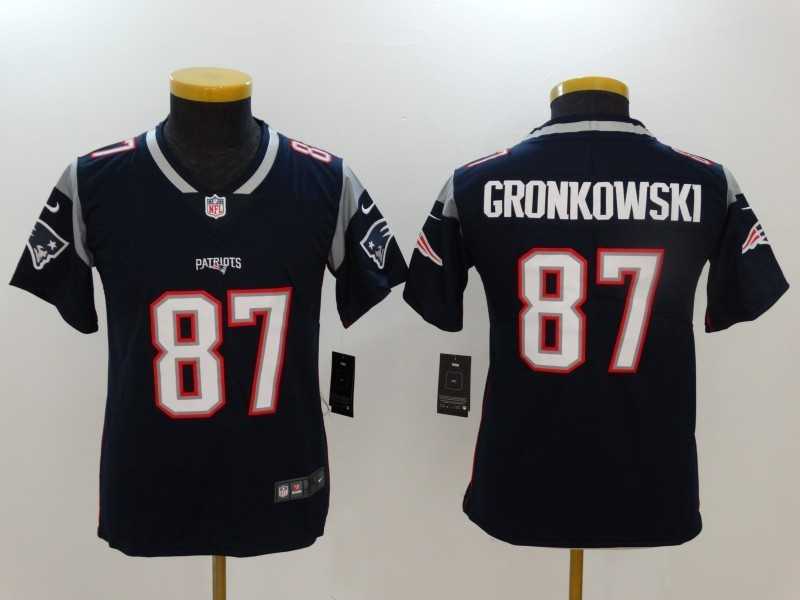 Youth Limited Nike New England Patriots #87 Rob Gronkowski Navy Blue Vapor Untouchable Player Jersey