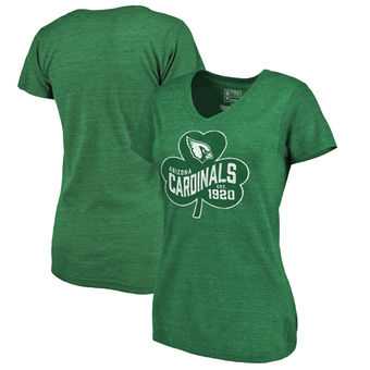 Women's Arizona Cardinals Pro Line by Fanatics Branded St. Patrick's Day Paddy's Pride Tri Blend T-Shirt Green