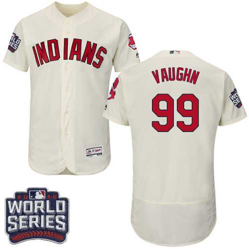 Cleveland Indians #99 Ricky Vaughn Cream 2016 World Series Flexbase Stitched Jersey DingZhi