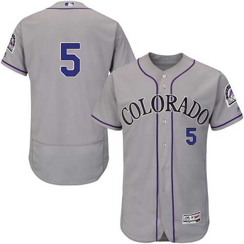 Colorado Rockies #5 Carlos Gonzalez Gray Flexbase Stitched Jersey DingZhi