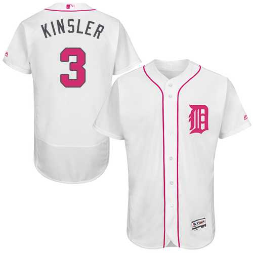 Detroit Tigers #3 Ina Kinsler White Mother's Day Flexbase Stitched Jersey DingZhi