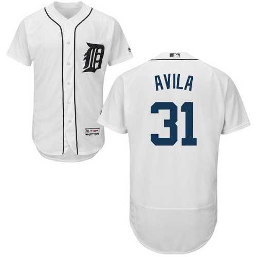 Detroit Tigers #31 Alex Avila White Flexbase Stitched Jersey DingZhi