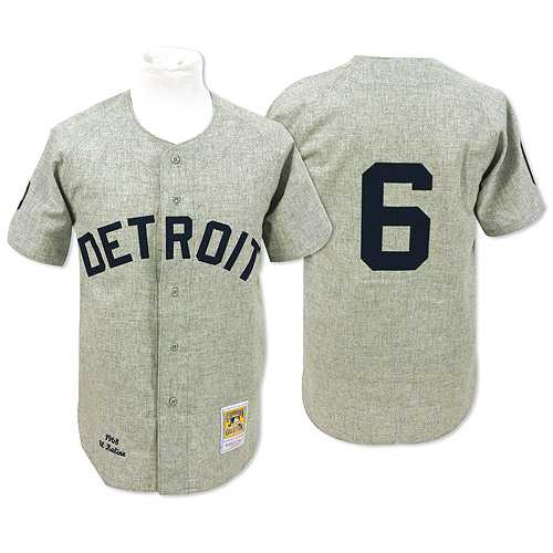 Detroit Tigers #6 Al Kaline Grey 1968 Throwback Mitchell And Ness Stitched Jersey DingZhi